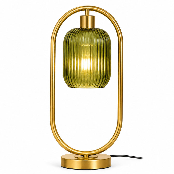 Moderne Glas gerippte Tischlampe