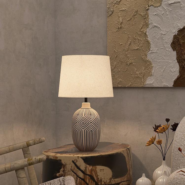 Geometrische Keramische Tischlampe