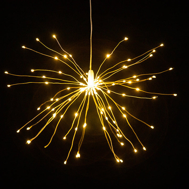 Solarbetriebene Starburst Hängeleuchten mit wasserdichten feuerwerksförmigen Clustern und automatischem Dämmerungs-zu-Dämmerung-Sensor
