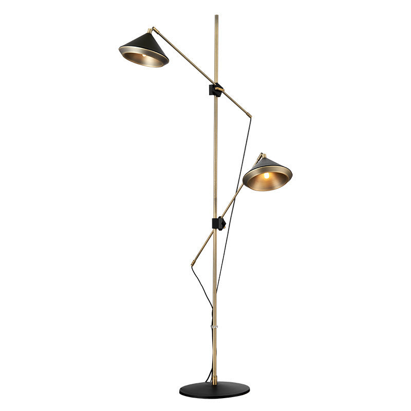 Verstellbare Doppelschirm-Stehlampe