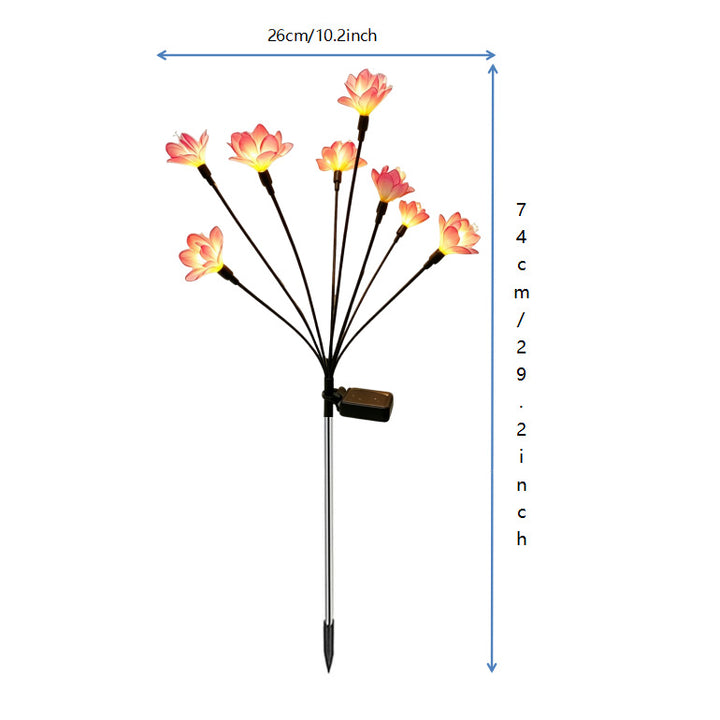 Solarbetriebene dekorative Gartenlotuslichter
