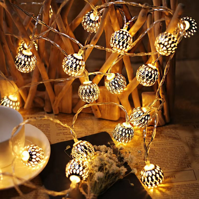 Warmes LED-Spiegel-Mosaikball-Dekorations-Lichterkette