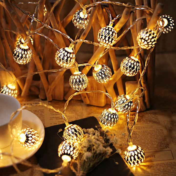 Warmes LED-Spiegel-Mosaikball-Dekorations-Lichterkette
