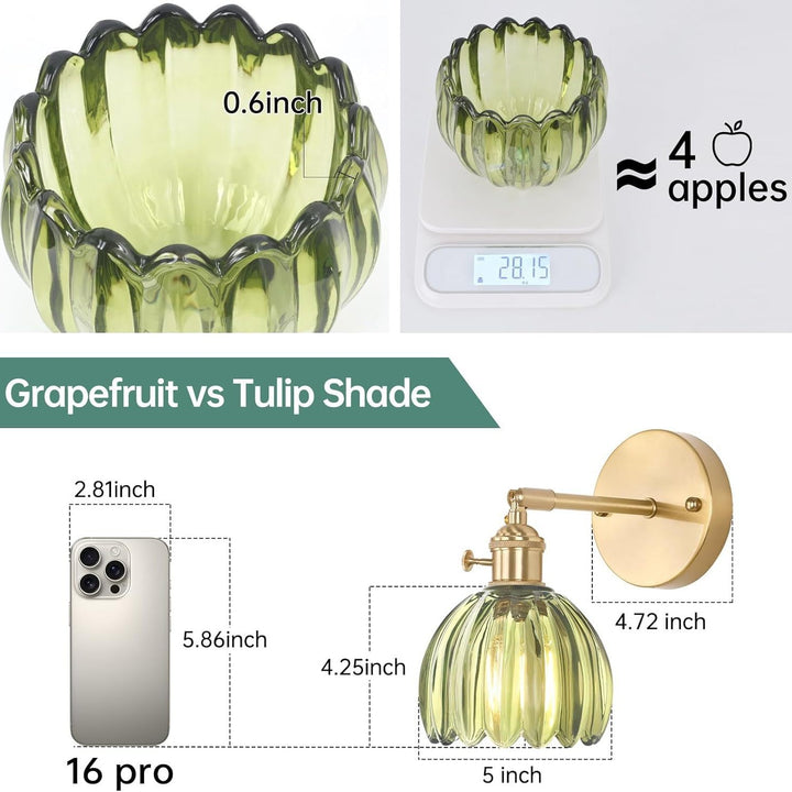 Elegante Glas-Wandlampe