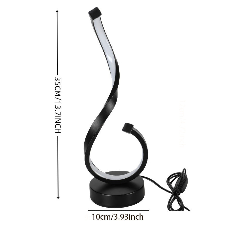 Moderne gedrehte LED-Tischlampe
