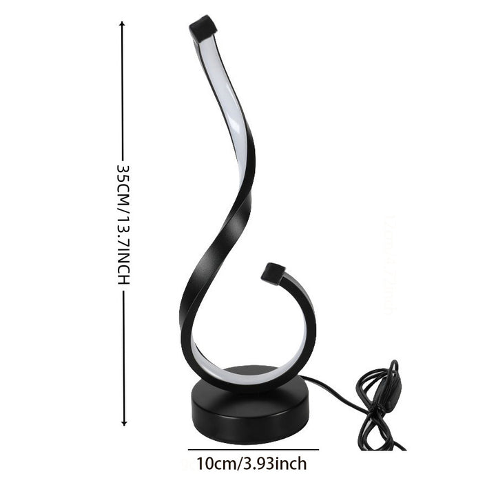 Moderne gedrehte LED-Tischlampe