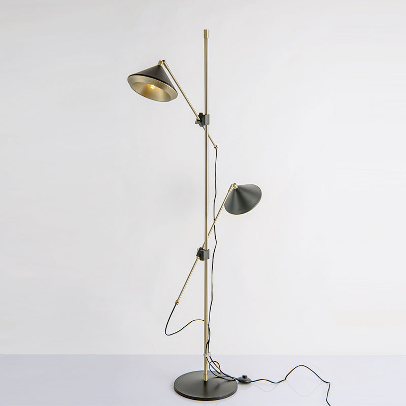 Verstellbare Doppelschirm-Stehlampe
