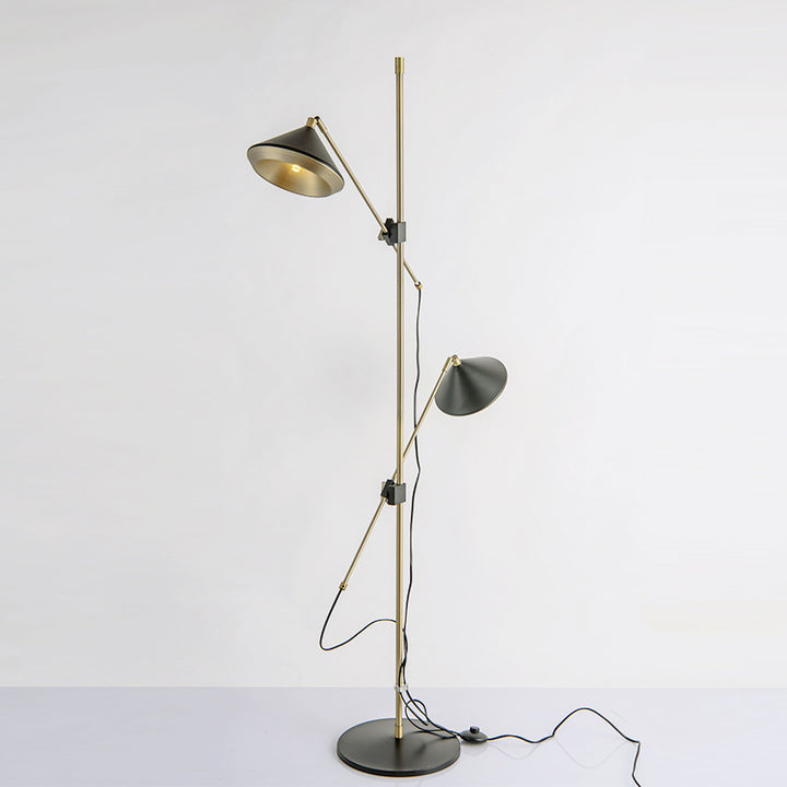 Verstellbare Doppelschirm-Stehlampe