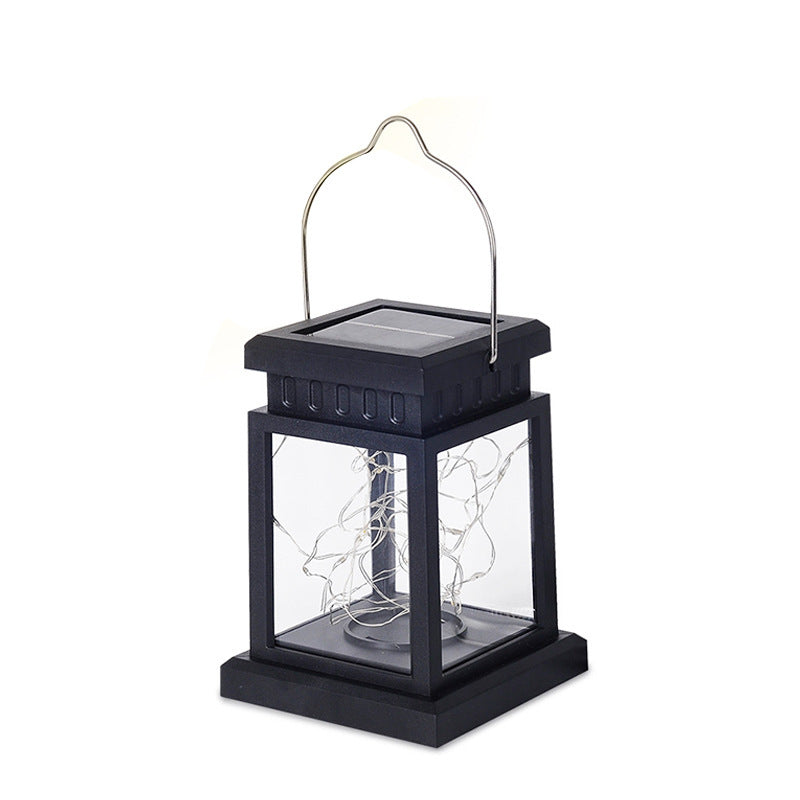 Solar Hängende Laterne Mit Realistischem Flackernden Flammen LED Kerze Und Wasserdichtem Outdoor Design