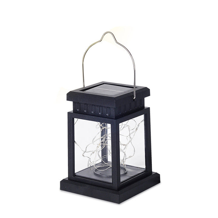 Solar Hängende Laterne Mit Realistischem Flackernden Flammen LED Kerze Und Wasserdichtem Outdoor Design