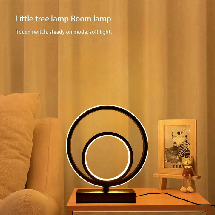 Moderne kreisförmige LED-Tischlampe