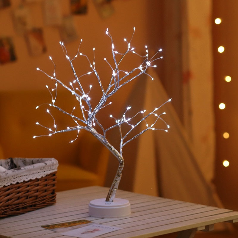 Stern-verzierte LED-Zweig Tischlampe mit warmen mikro dimmbaren Lichtern