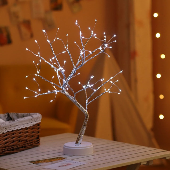 Stern-verzierte LED-Zweig Tischlampe mit warmen mikro dimmbaren Lichtern