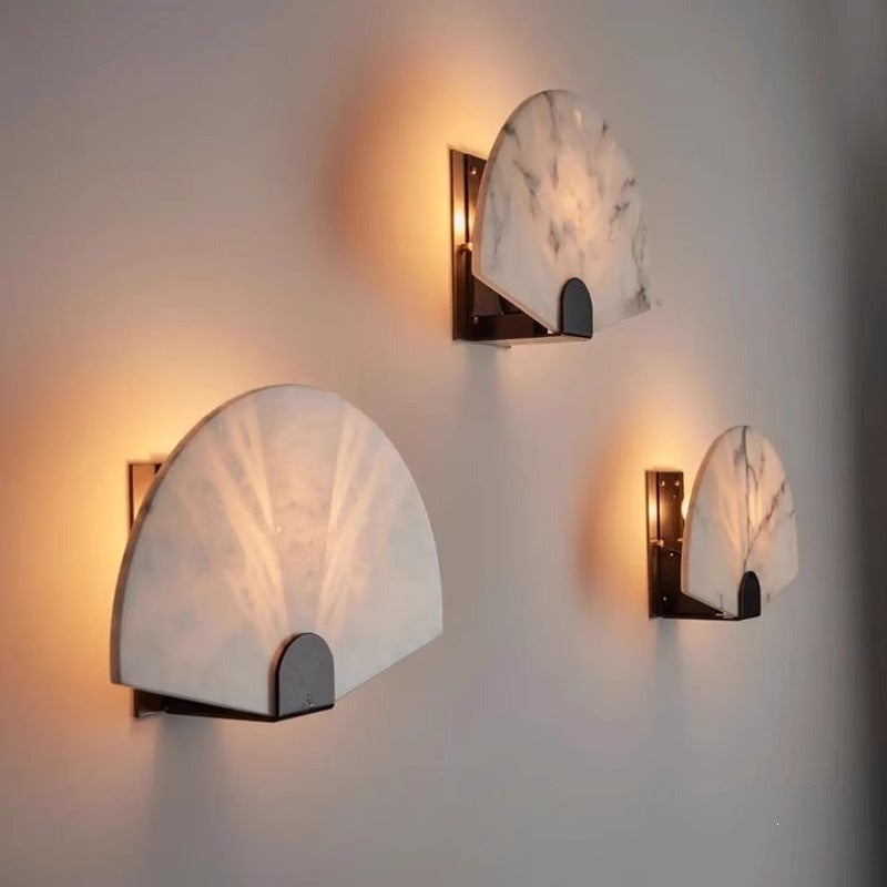Marmor Fächer Wandleuchte