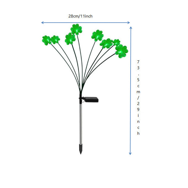 Dekorative LED Kleeblatt Gartenstecker