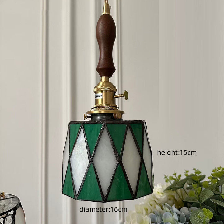 Verstellbare Vintage Glas Pendelleuchte