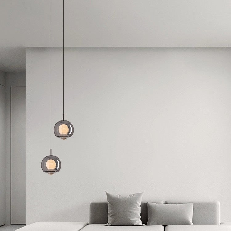 Moderne Glas Kugel Pendelleuchte