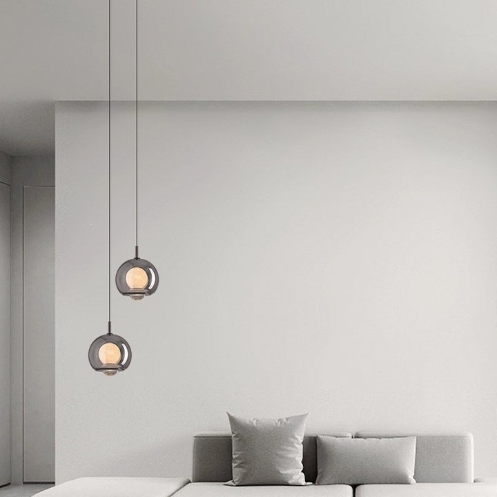 Moderne Glas Kugel Pendelleuchte