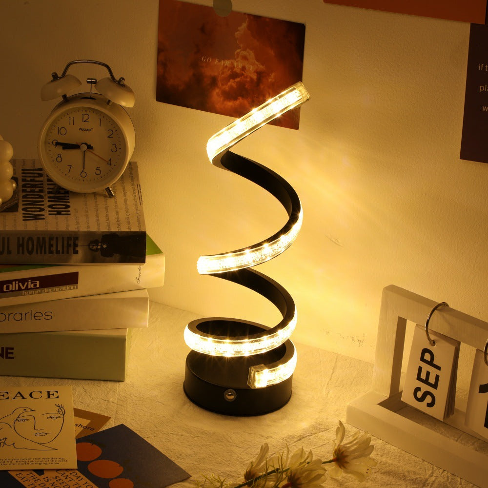 Moderne Spiral-LED-Tischlampe