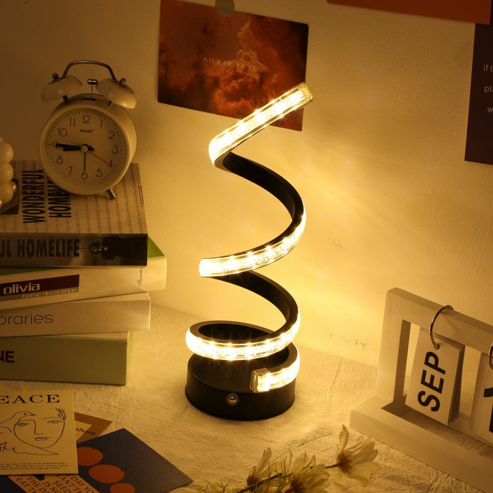 Moderne Spiral-LED-Tischlampe