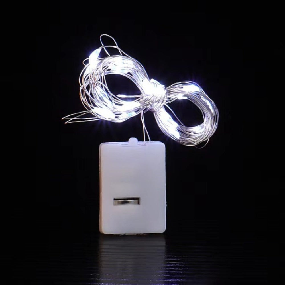 Batteriebetriebene LED Kupferdraht Feenlichter Set mit Steck-Batteriepack