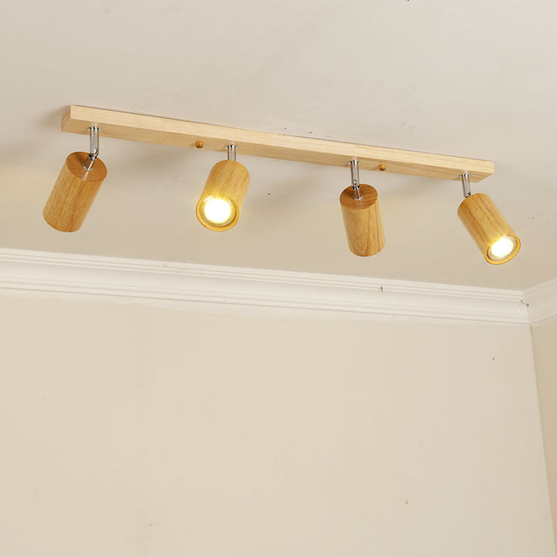 Holzstrahlendecke Schiene mit verstellbaren Zylinderspotlights