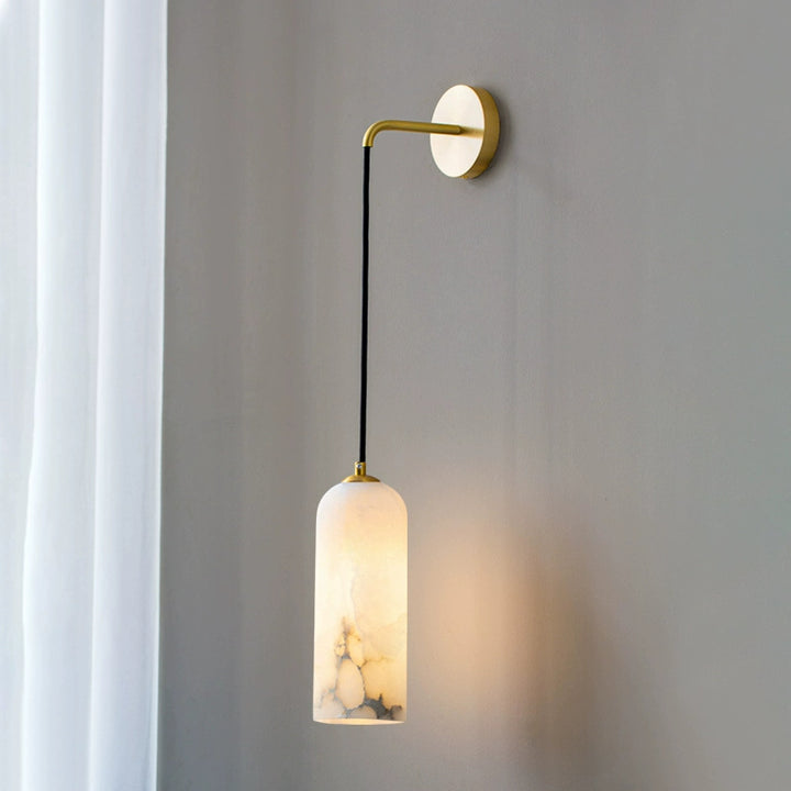 Minimalistische Alabaster Marmor-Effekt Wand Pendelleuchte