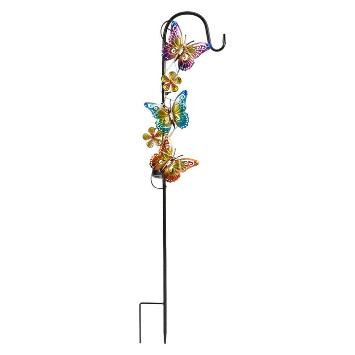 Solar LED Schmetterling Gartenstecker Dekorative Metall Gartenornament
