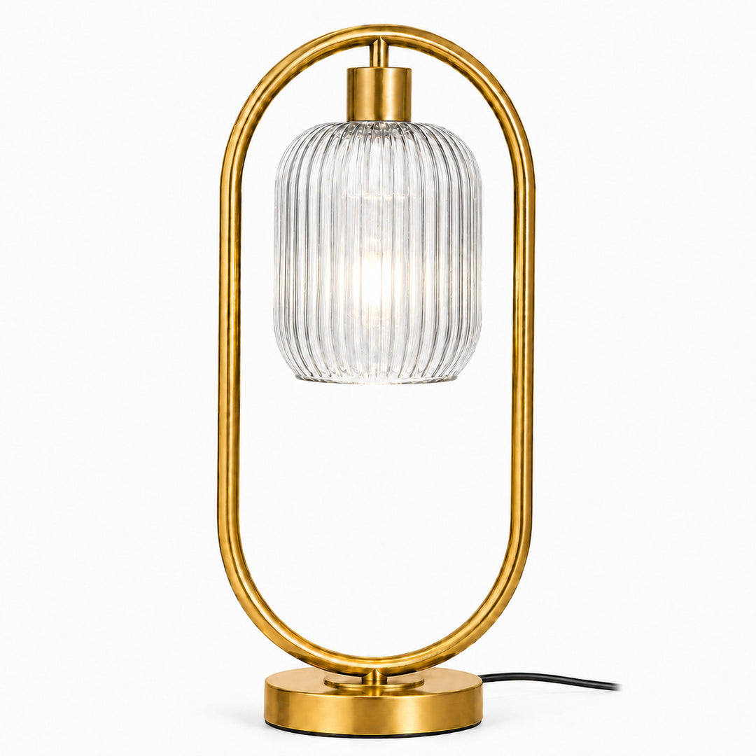 Moderne Glas gerippte Tischlampe