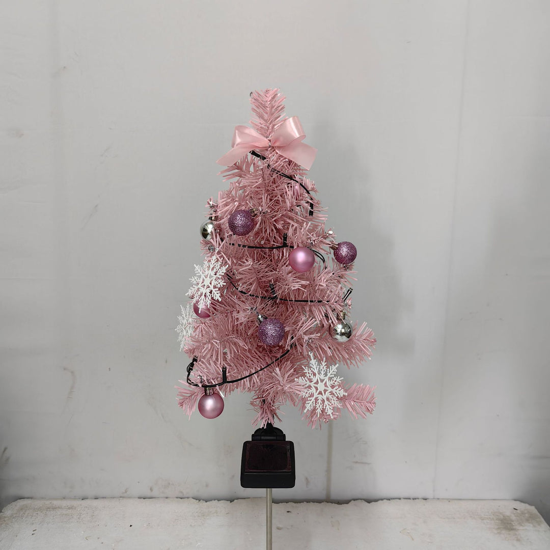 Dekorative Mini Solar-Betriebene Pink Weihnachtsbaum