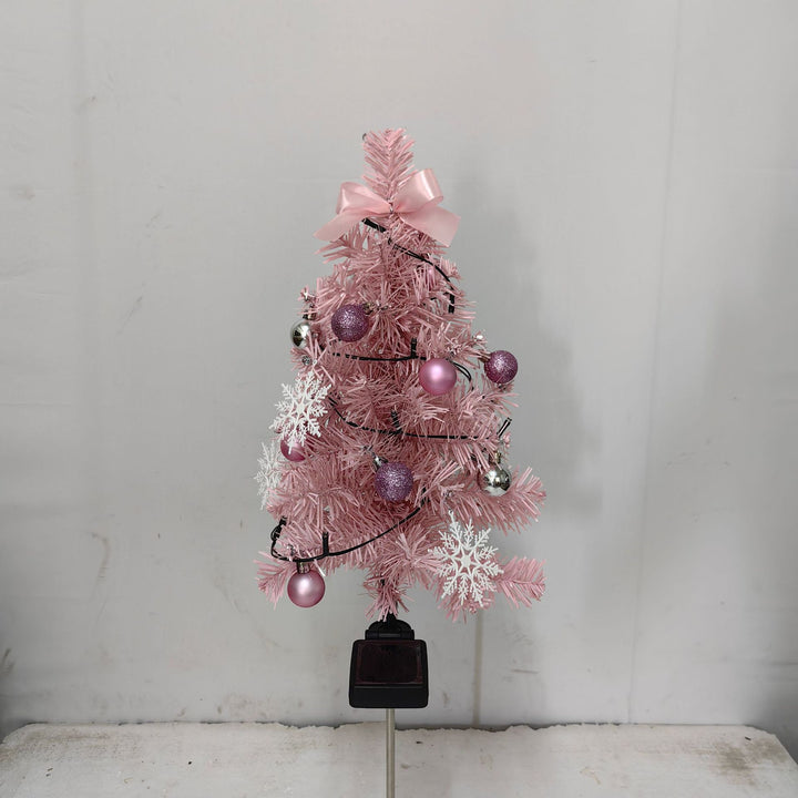 Dekorative Mini Solar-Betriebene Pink Weihnachtsbaum