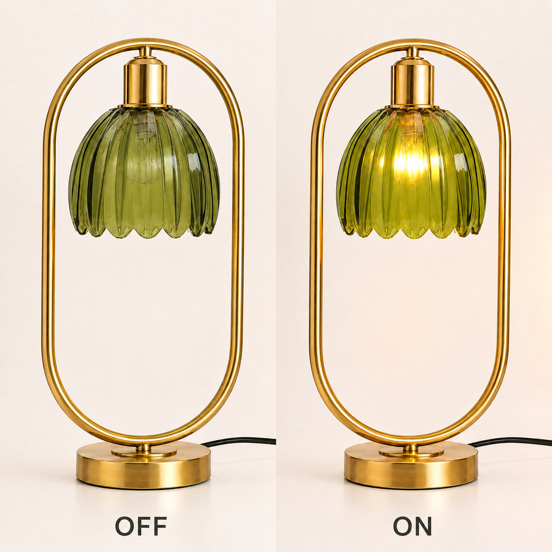 Moderne Kristallglobus-Tischlampe