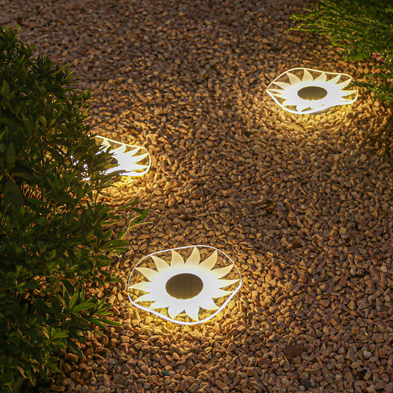 Dekorative Solar-Acryl-Blüten-Gartenstecker LED-Wegeleuchte