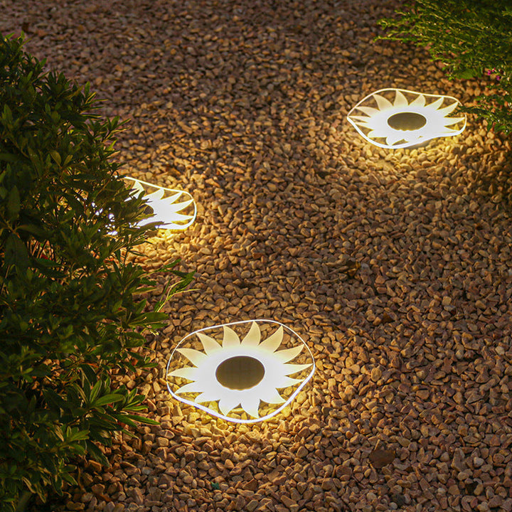 Dekorative Solar-Acryl-Blüten-Gartenstecker LED-Wegeleuchte