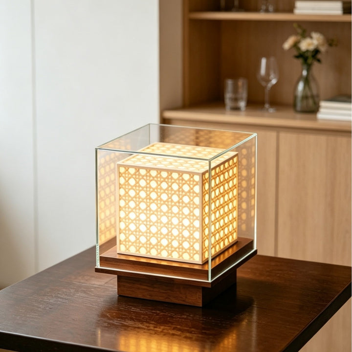 Dekorative Glaslaterne Tischlampe