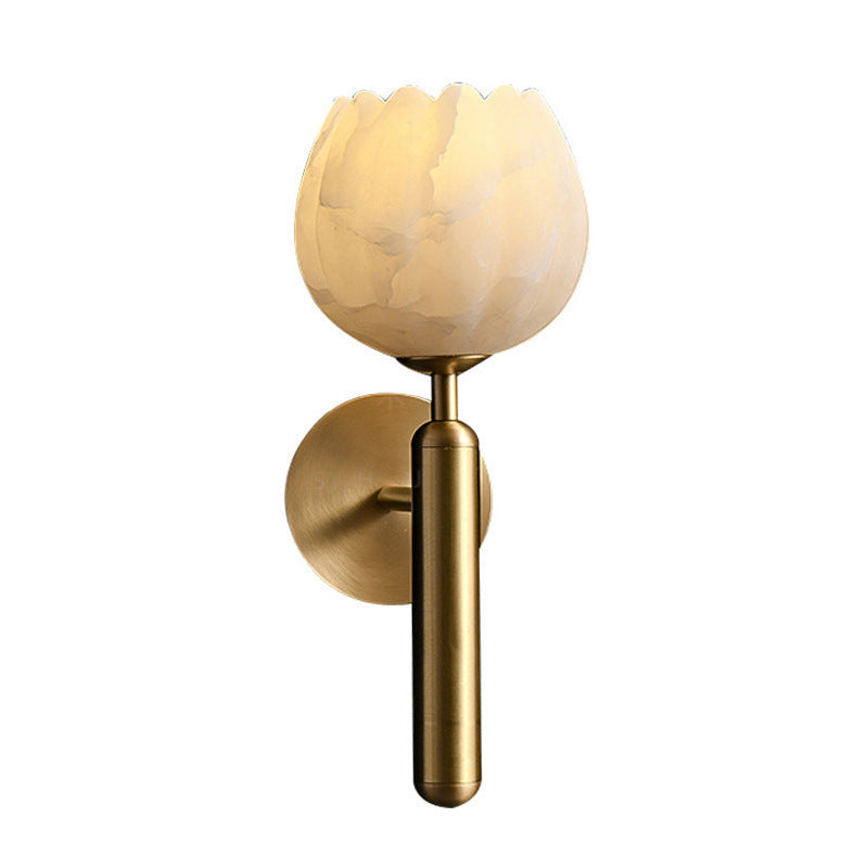 Modern minimalist Wandlampe mit Marmorakzent