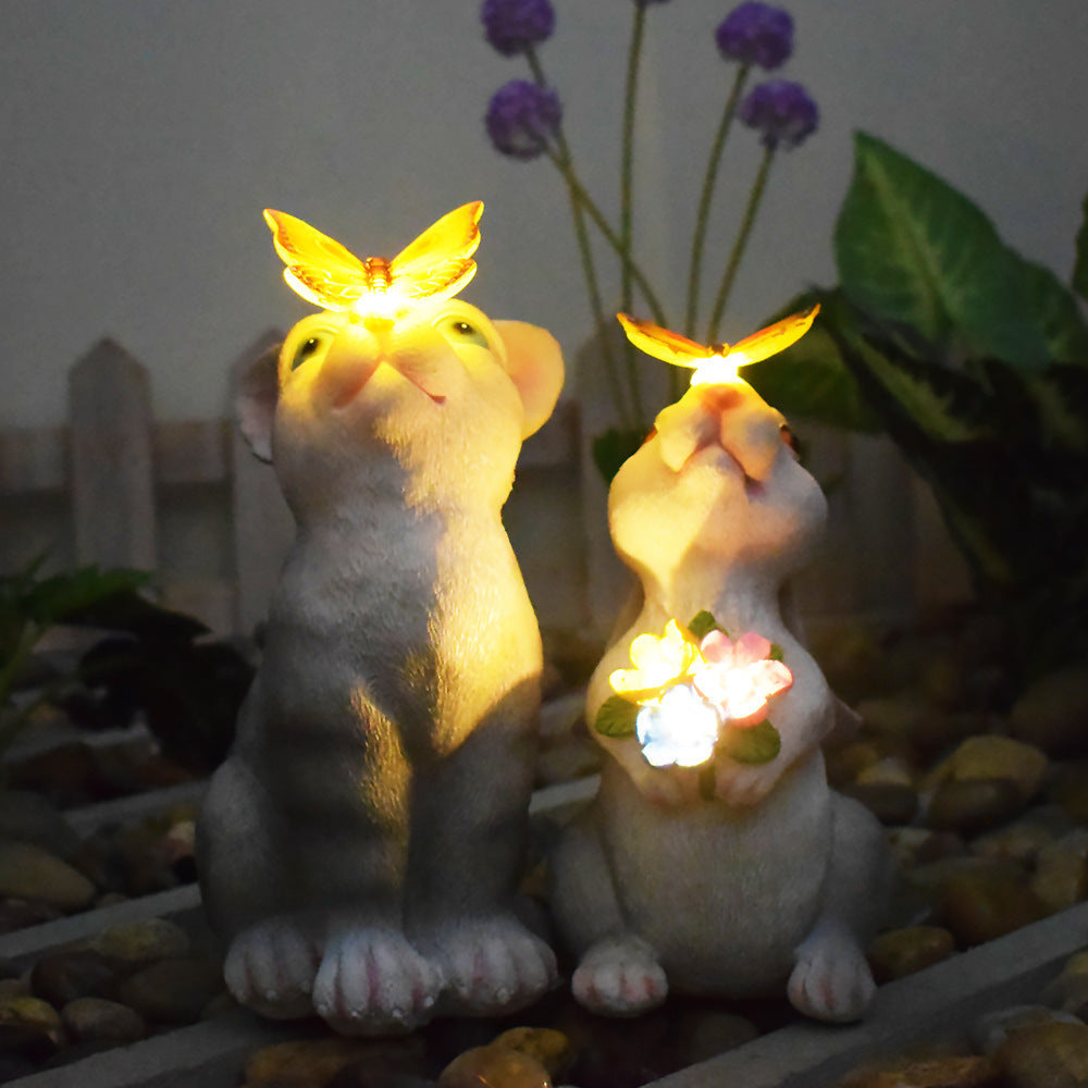 Solar Turtle Sukkulententöpfer Mit LED-Lichtern Texturiertes Harz Gartenstatue