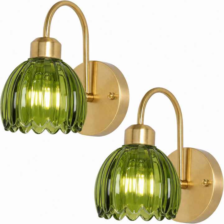 Vintage-inspirierte Glas-Wandleuchte