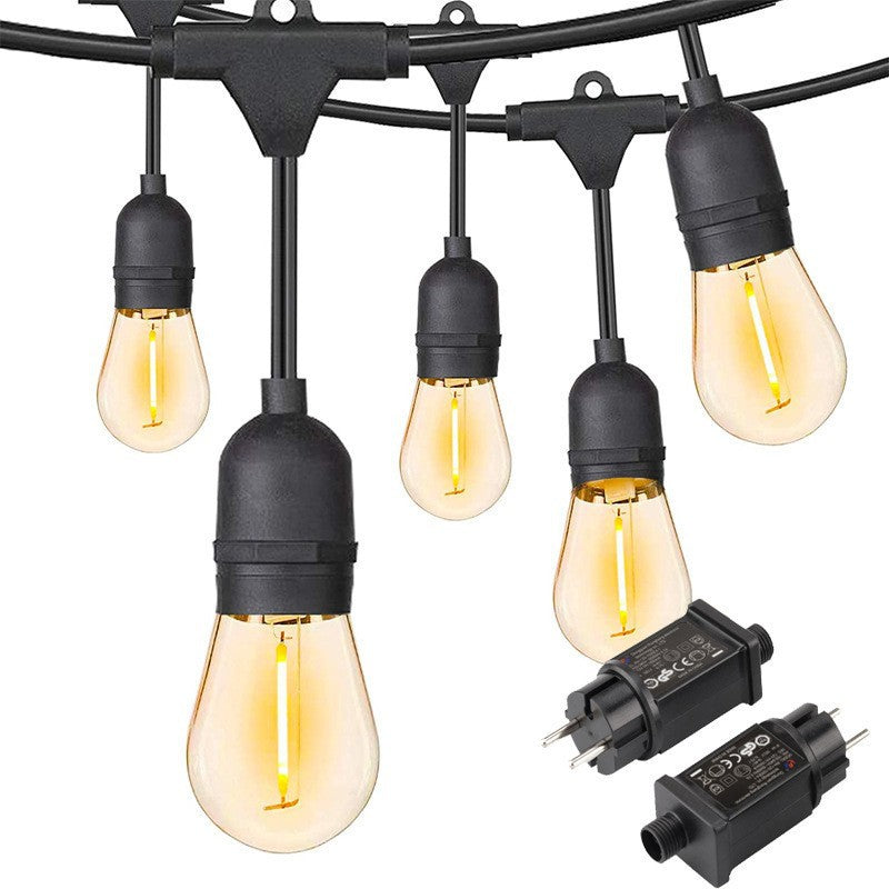 Vintage LED Filament Globe Lichterkette Außenpatio Glühbirne Girlande