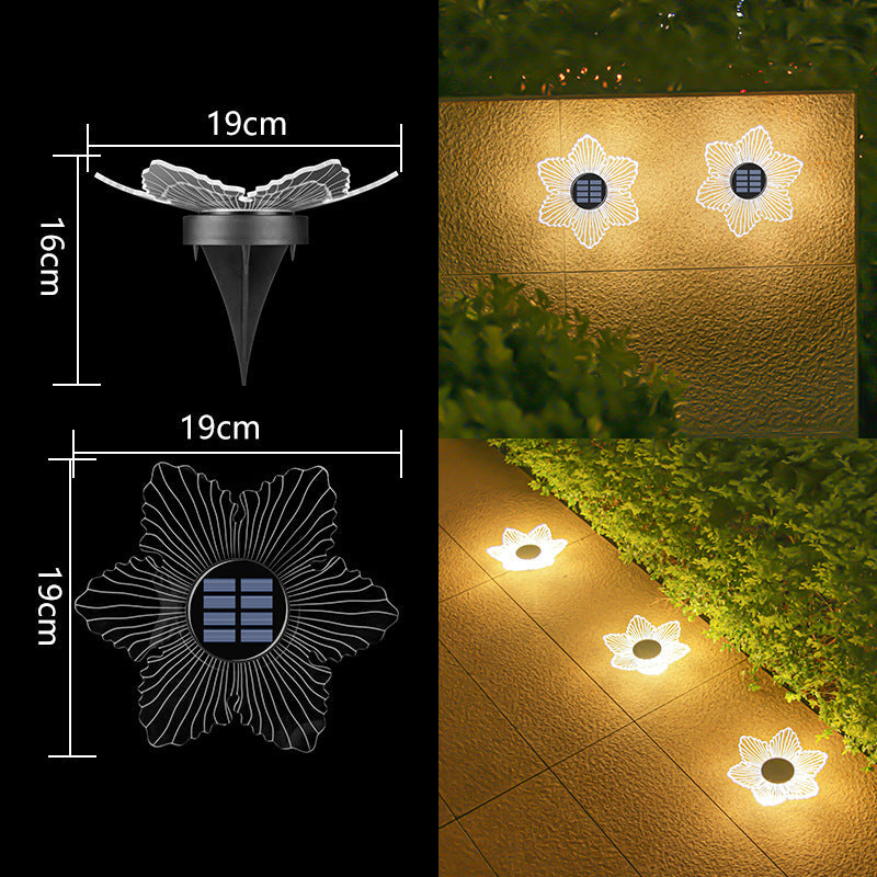 Dekorative Solar-Acryl-Blüten-Gartenstecker LED-Wegeleuchte