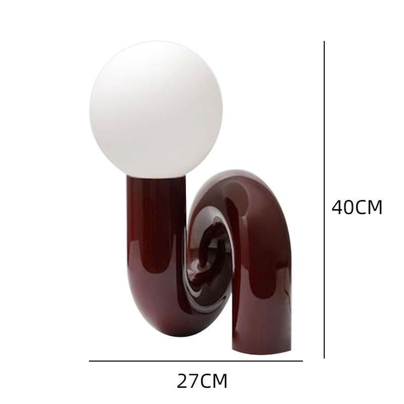 Künstlerische Tischlampe mit einzigartigem Wirbel-Design
