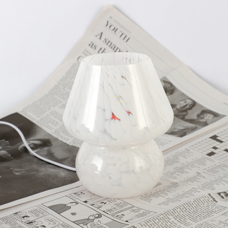 Glas Mosaik Pilz Tischlampe