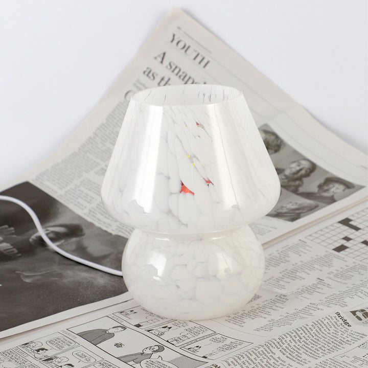 Glas Mosaik Pilz Tischlampe