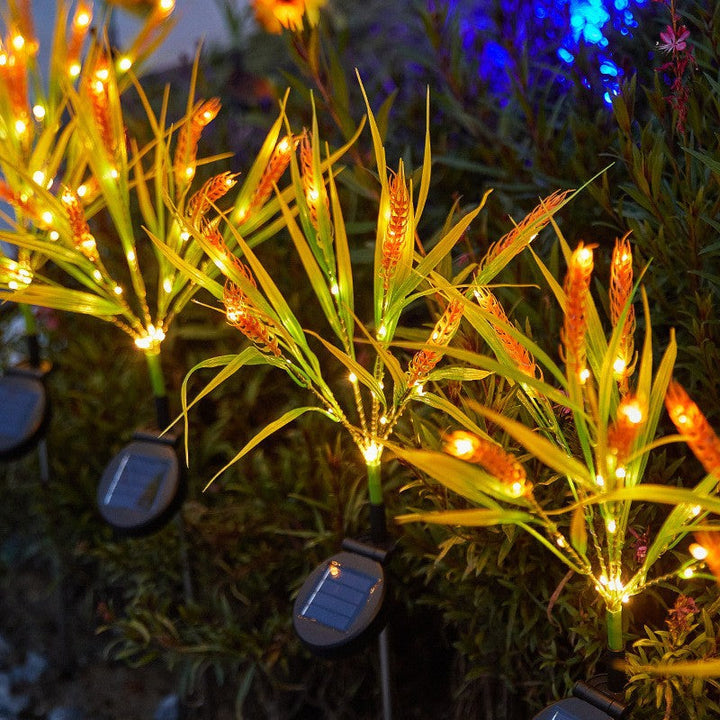 Solar LED Zier-Reisgras Gartenstecker Lichter Mit Micro-LED-Lichterkette Und Erdstift