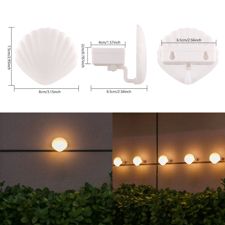 Muschelförmige kompakte Außen-LED-Wandlampe