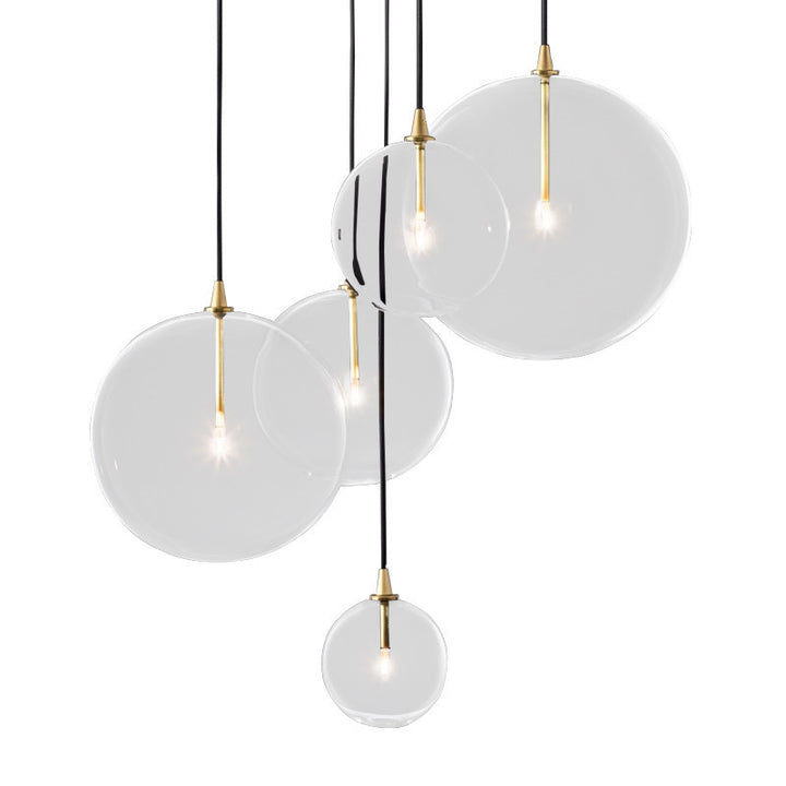 Stilvolle Glaspendelleuchte