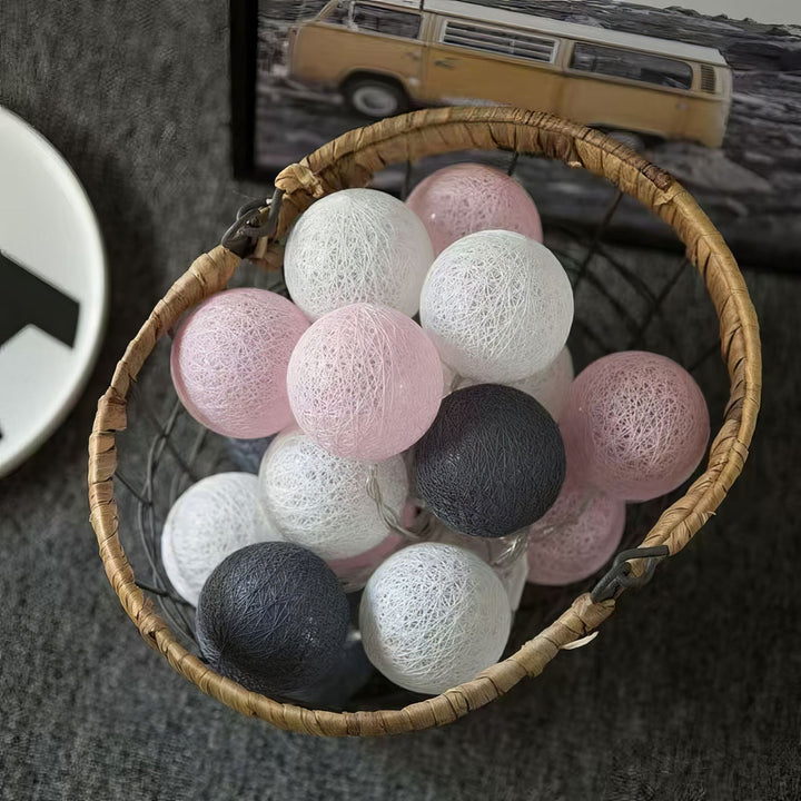 LED Baumwollball Lichterkette Dekorative Innenraum Feenlaternen