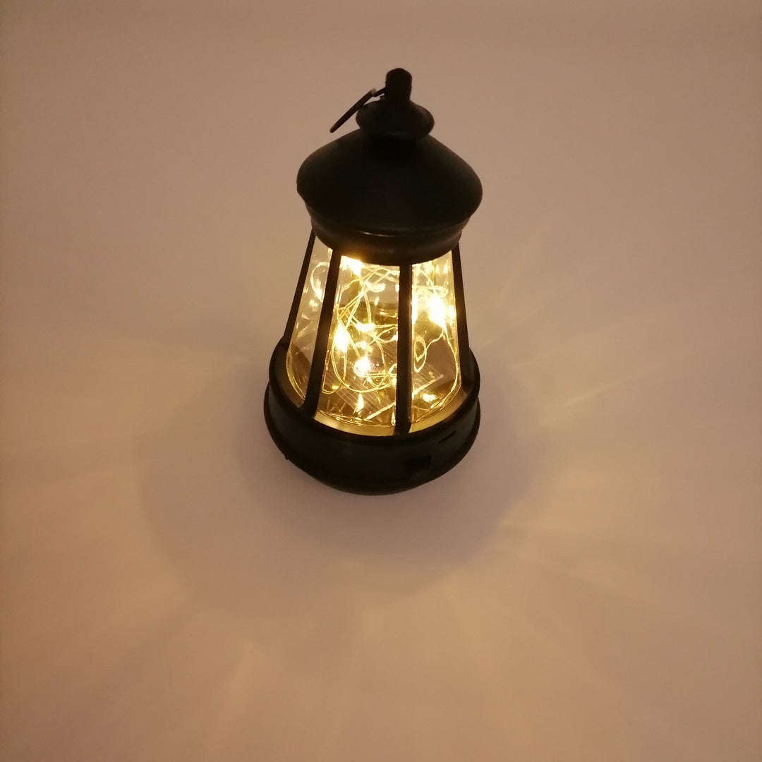 Tragbare dekorative LED-Laterne mit integrierten Feenlichtern und wiederaufladbarem USB