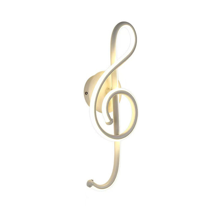 Skulpturale Violinschlüssel LED Ambient Wandleuchte