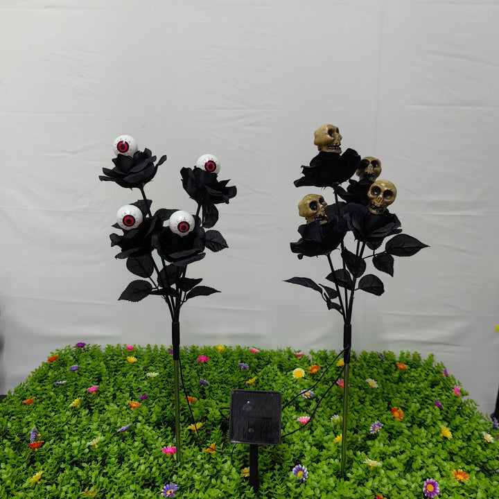 Dekorative LED Skull Rose Licht Gartenstecker